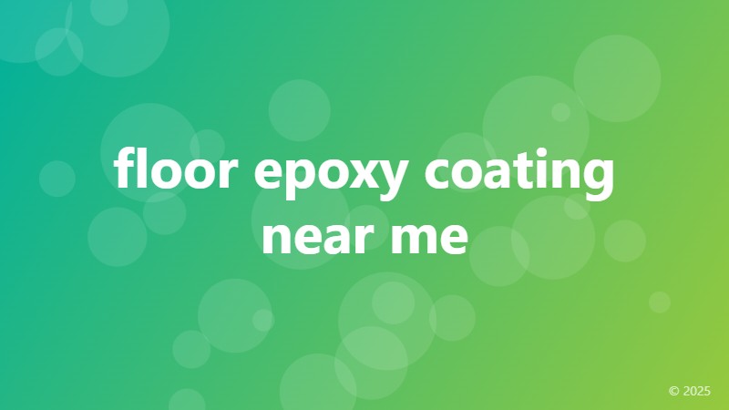 floor epoxy coating near me