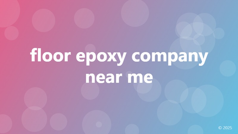 floor epoxy company near me
