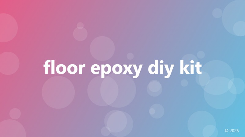 floor epoxy diy kit