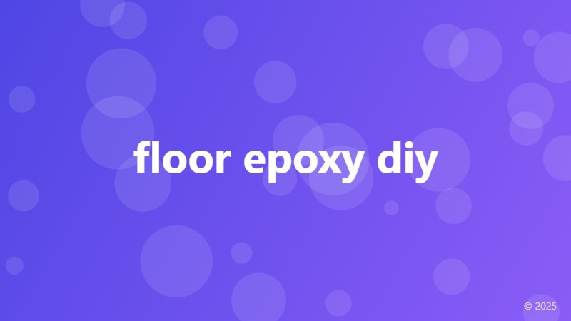 floor epoxy diy