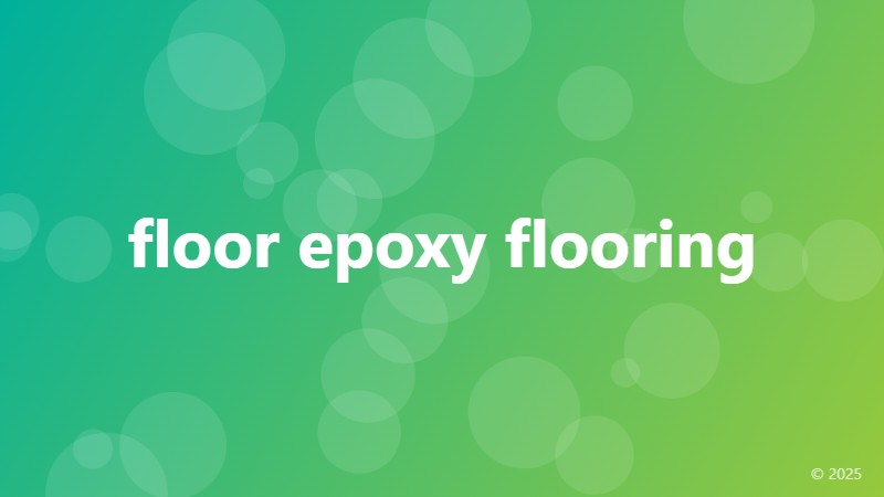 floor epoxy flooring