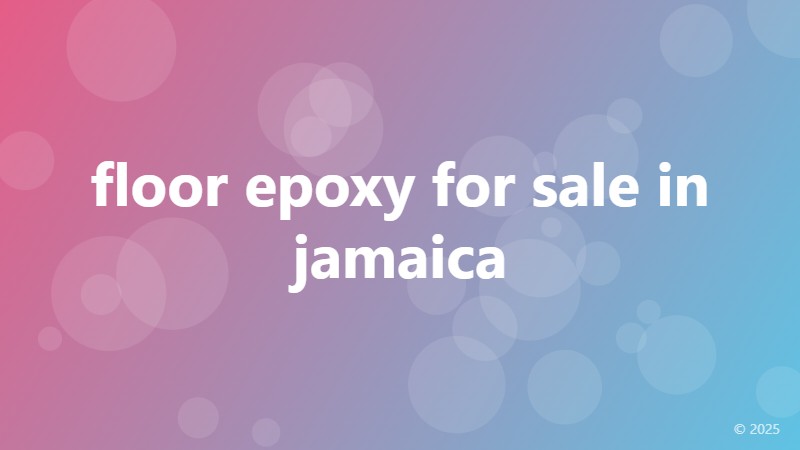 floor epoxy for sale in jamaica