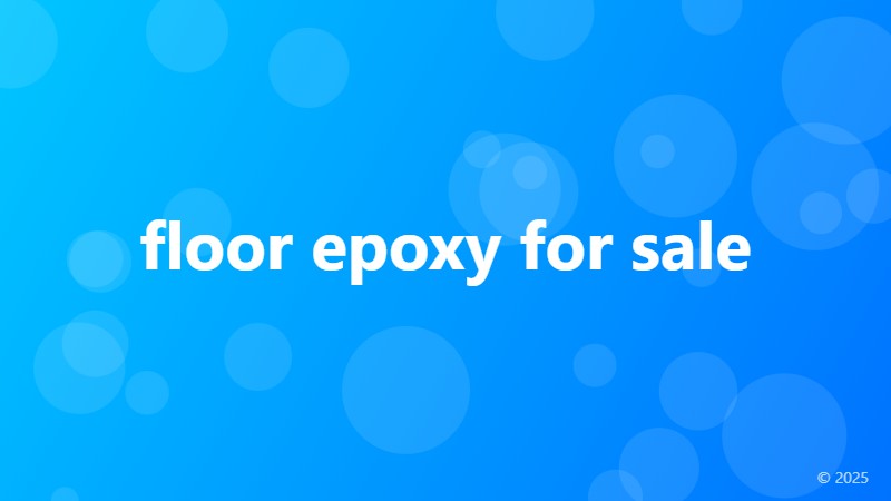 floor epoxy for sale