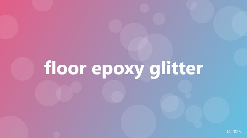 floor epoxy glitter
