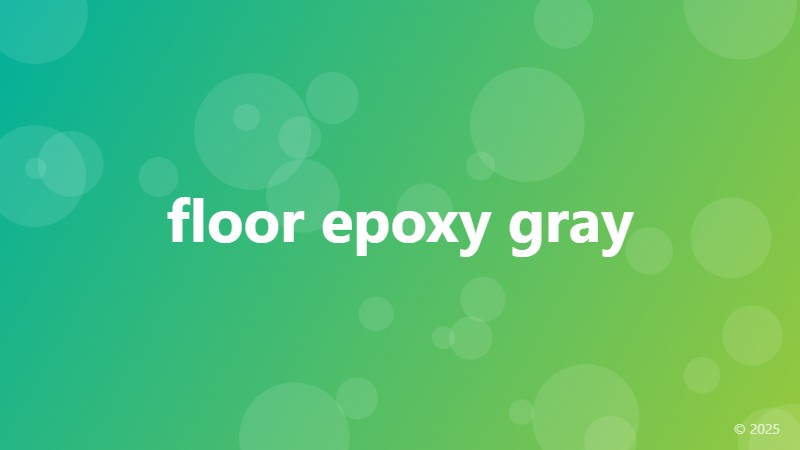 floor epoxy gray
