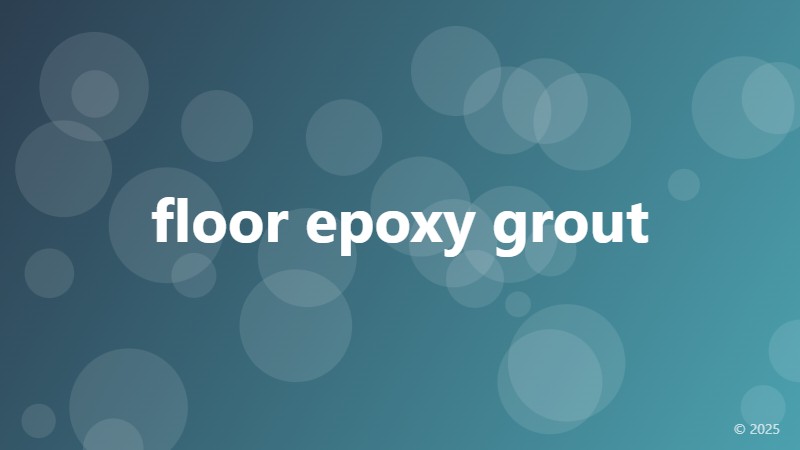 floor epoxy grout