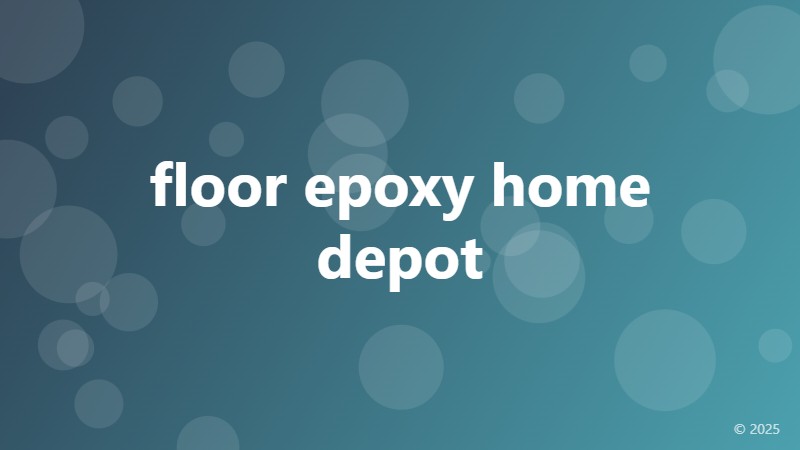 floor epoxy home depot