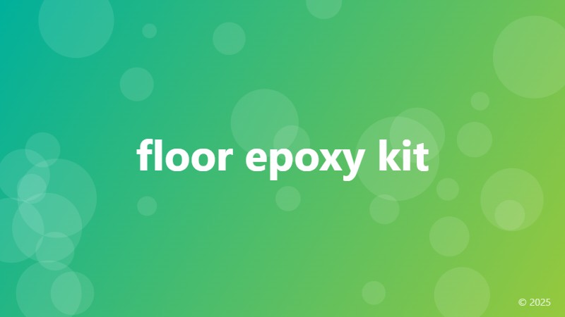 floor epoxy kit