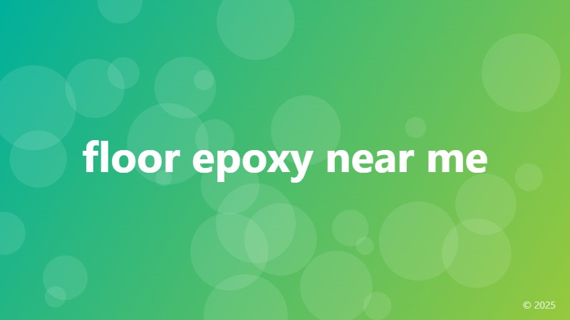 floor epoxy near me