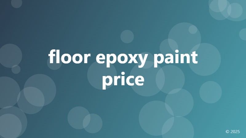floor epoxy paint price