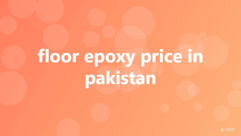 floor epoxy price in pakistan