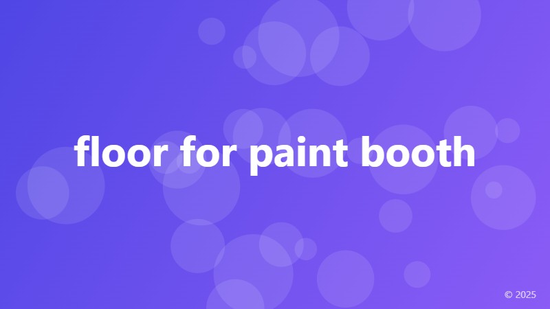 floor for paint booth