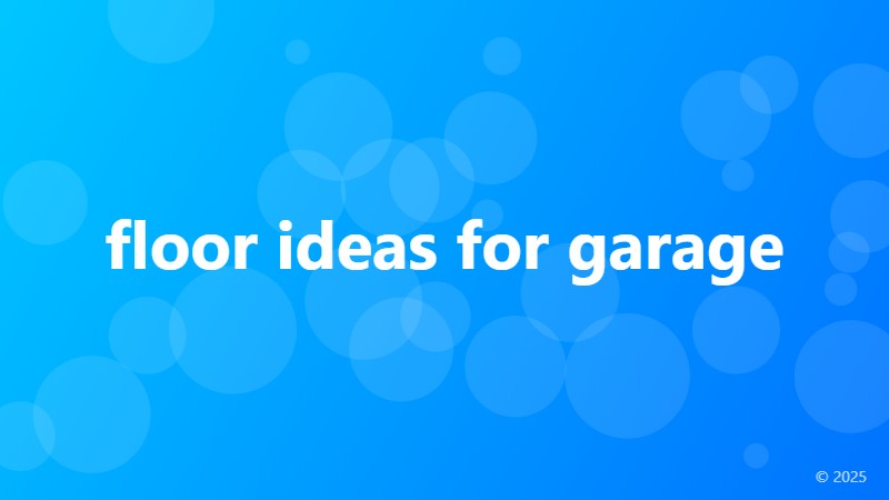 floor ideas for garage