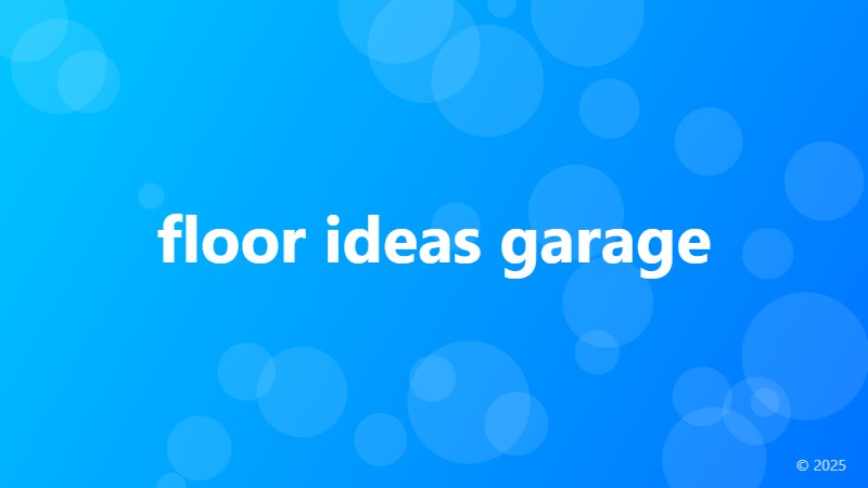 floor ideas garage