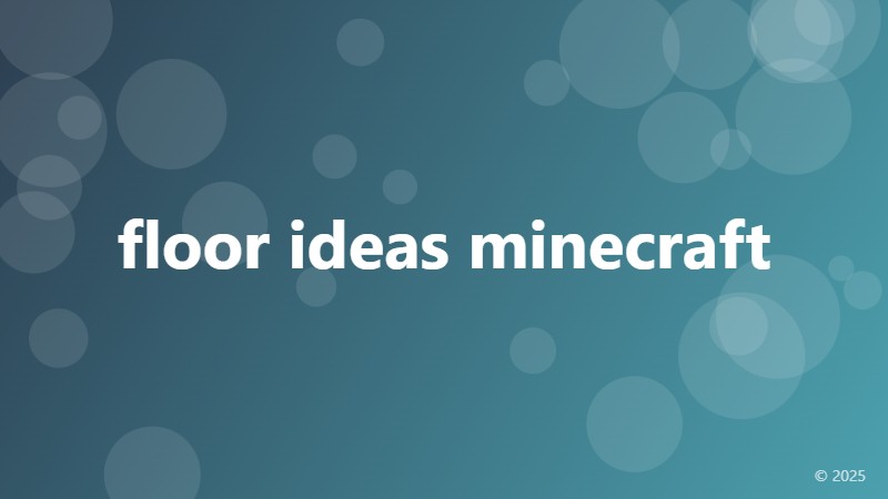 floor ideas minecraft