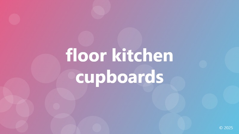 floor kitchen cupboards
