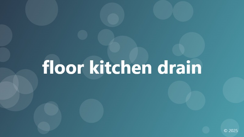 floor kitchen drain
