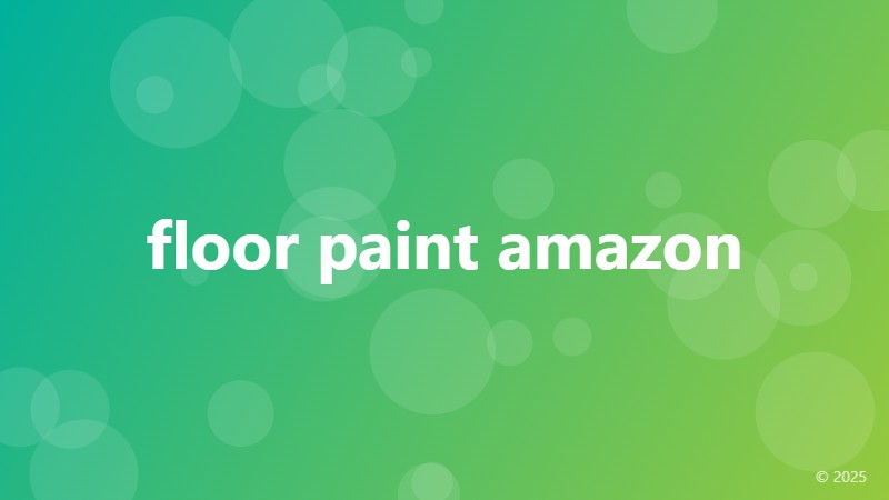 floor paint amazon