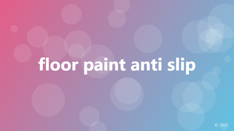 floor paint anti slip
