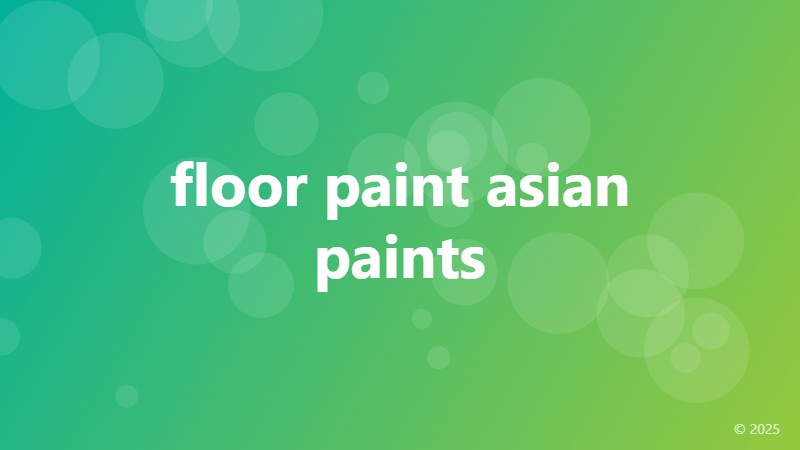 floor paint asian paints