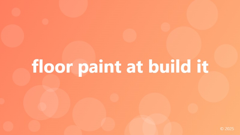 floor paint at build it