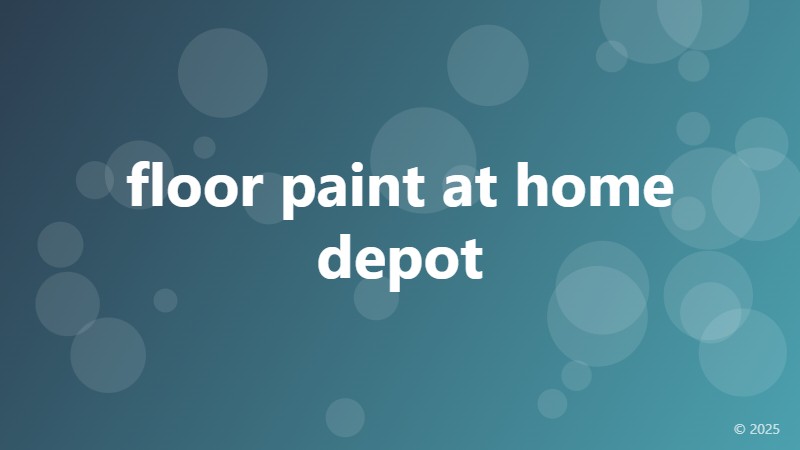 floor paint at home depot