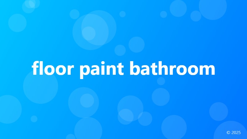 floor paint bathroom