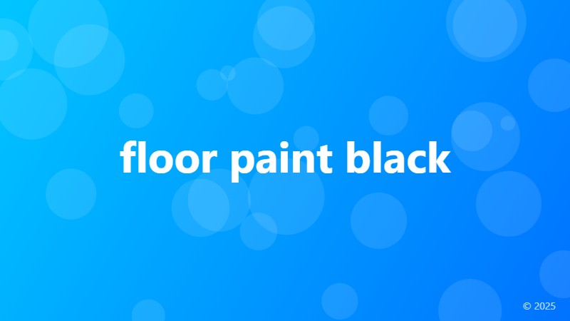 floor paint black