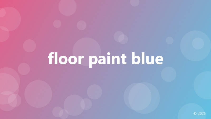 floor paint blue
