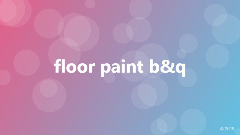 floor paint b&q