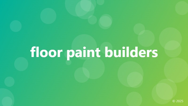 floor paint builders