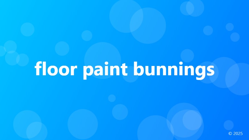floor paint bunnings