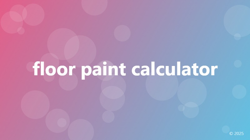 floor paint calculator
