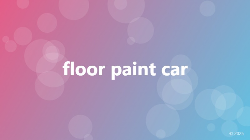 floor paint car
