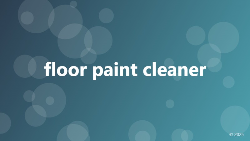 floor paint cleaner