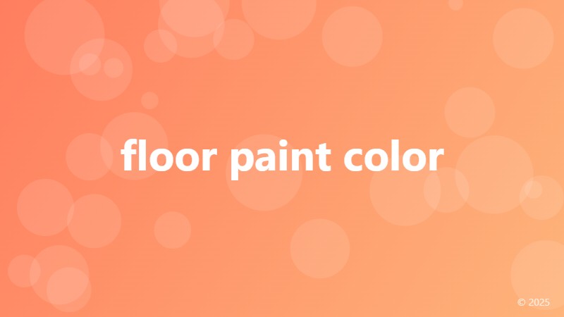 floor paint color