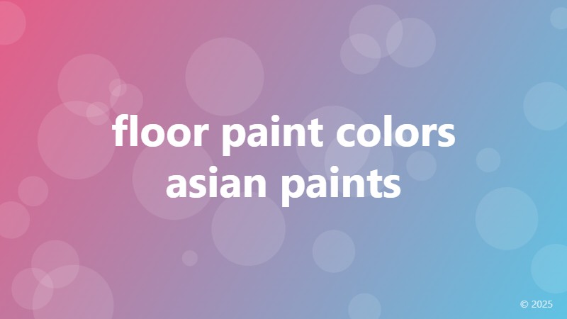 floor paint colors asian paints