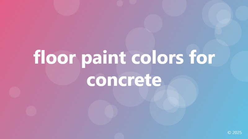 floor paint colors for concrete