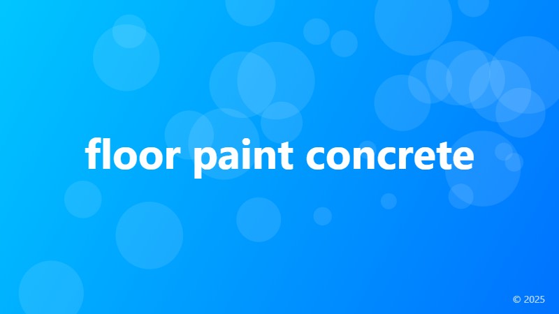 floor paint concrete