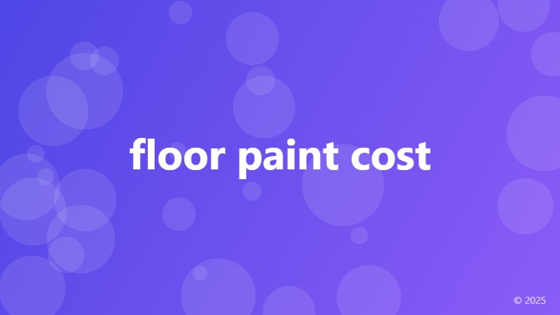 floor paint cost