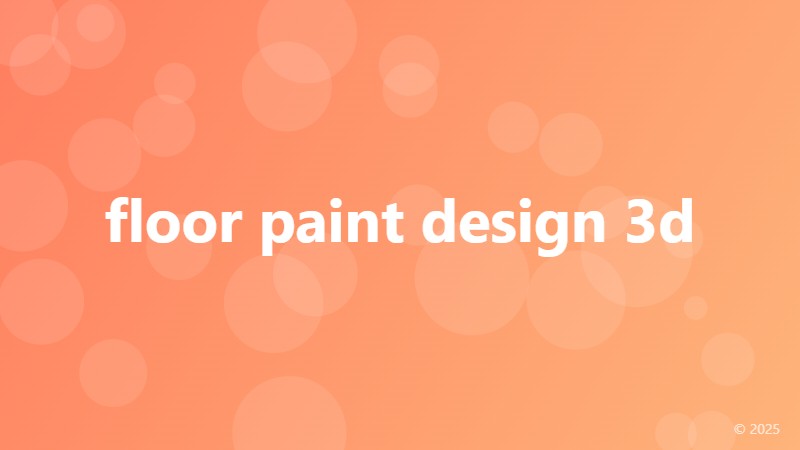floor paint design 3d