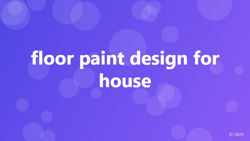 floor paint design for house