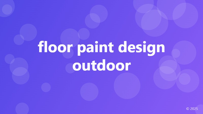 floor paint design outdoor