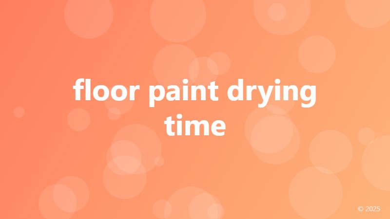 floor paint drying time