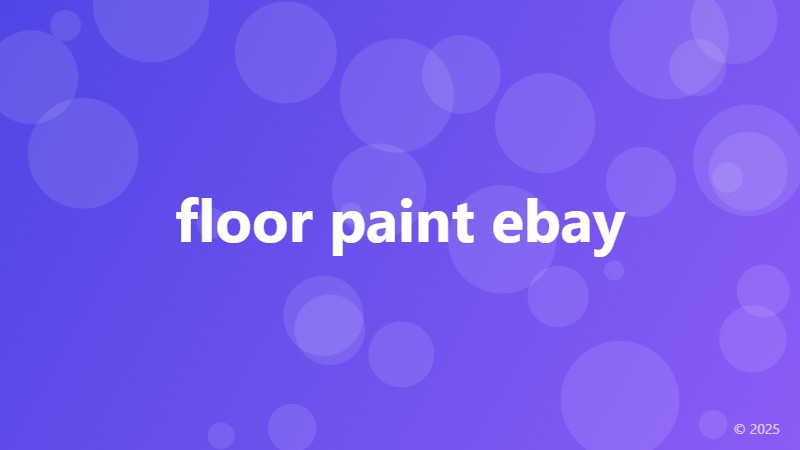 floor paint ebay