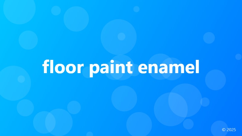 floor paint enamel