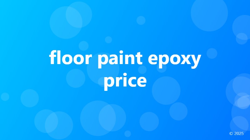 floor paint epoxy price
