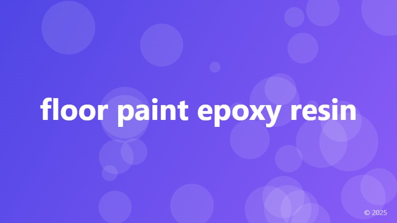 floor paint epoxy resin