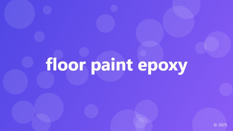 floor paint epoxy