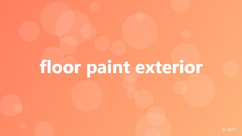 floor paint exterior